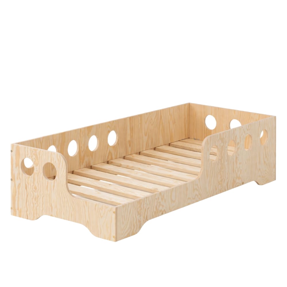 Lit enfant bas kiki 5 l 90×190 cm, contreplaqué de pin