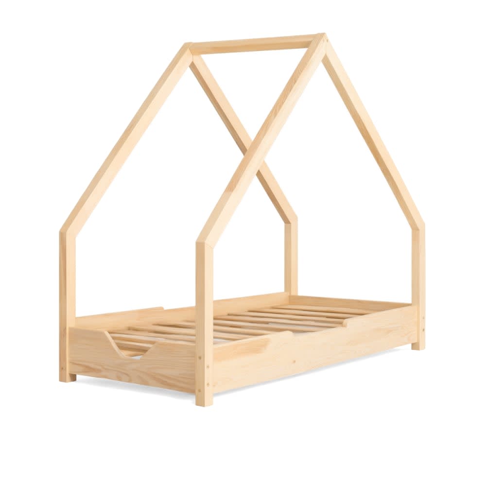 Adeko Kids Kinderbett Loca B Massives Kiefernholz 90x190 Beige Baby