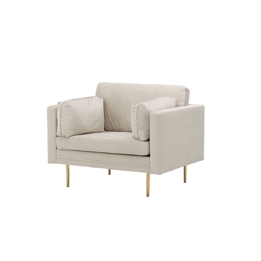 fauteuil en velours côtelé