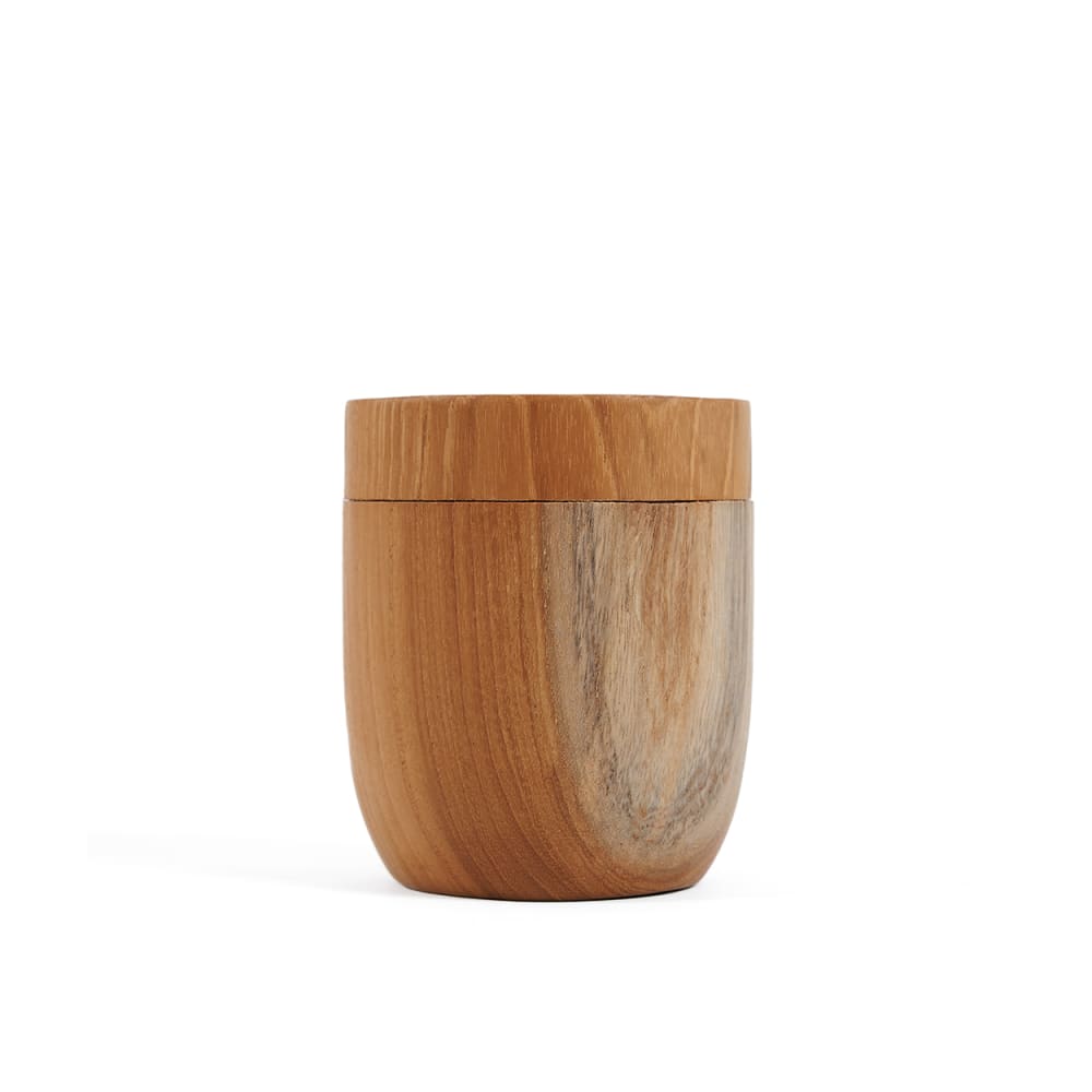 Bocal bois de teck marron 8x8x9,5cm Bocal bois de teck marron 8x8x9,5cm