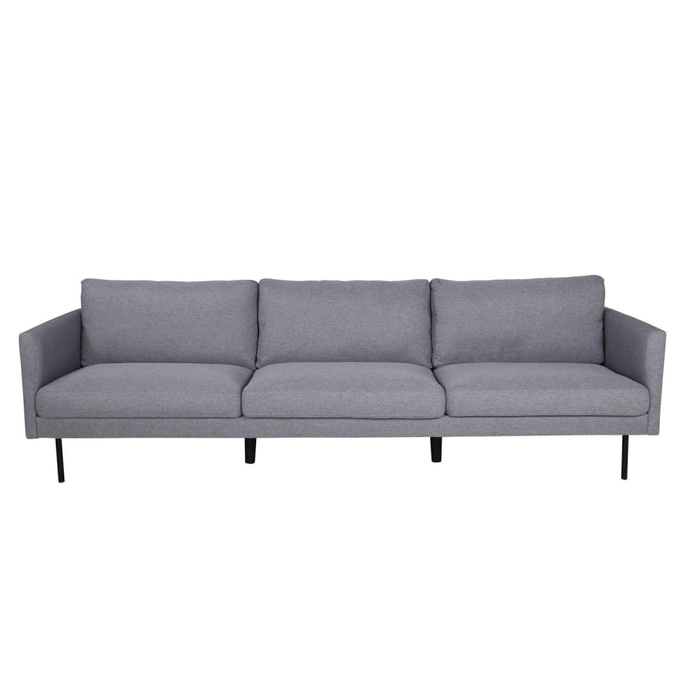 Canapé droit 3 places en tissu SOLAP gris 260x80x78cm Canapé droit 3 places en tissu SOLAP gris 260x80x78cm