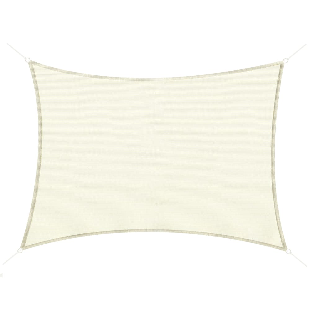 Voile d'ombrage rectangulaire 3x4m crème