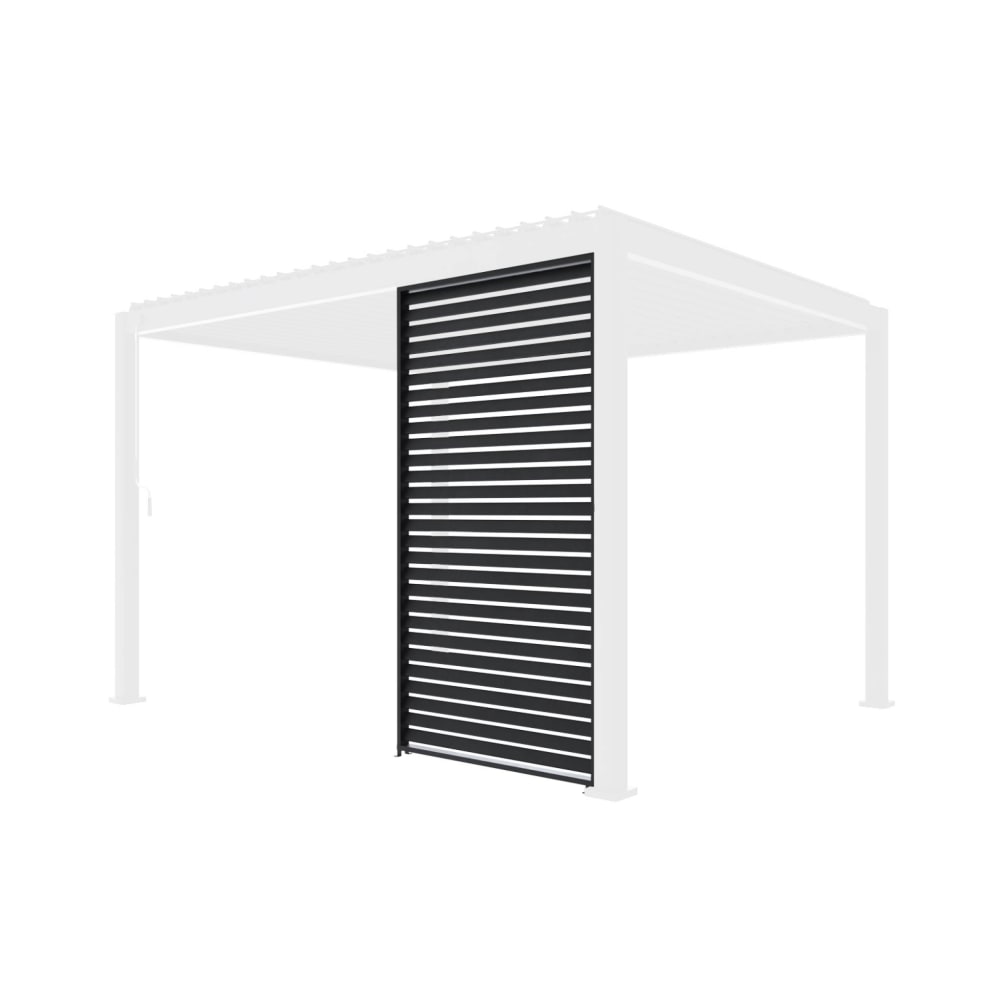 sweeek Lamellenwand 130cm für Pergola Triomphe anthrazit Grau Aluminium