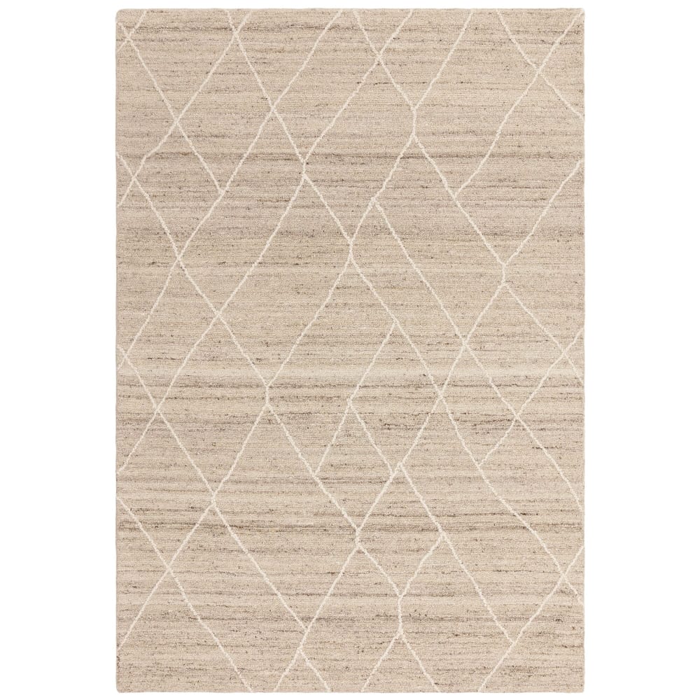 Tapis de salon en laine beige 120x170 cm - Maisons du Monde