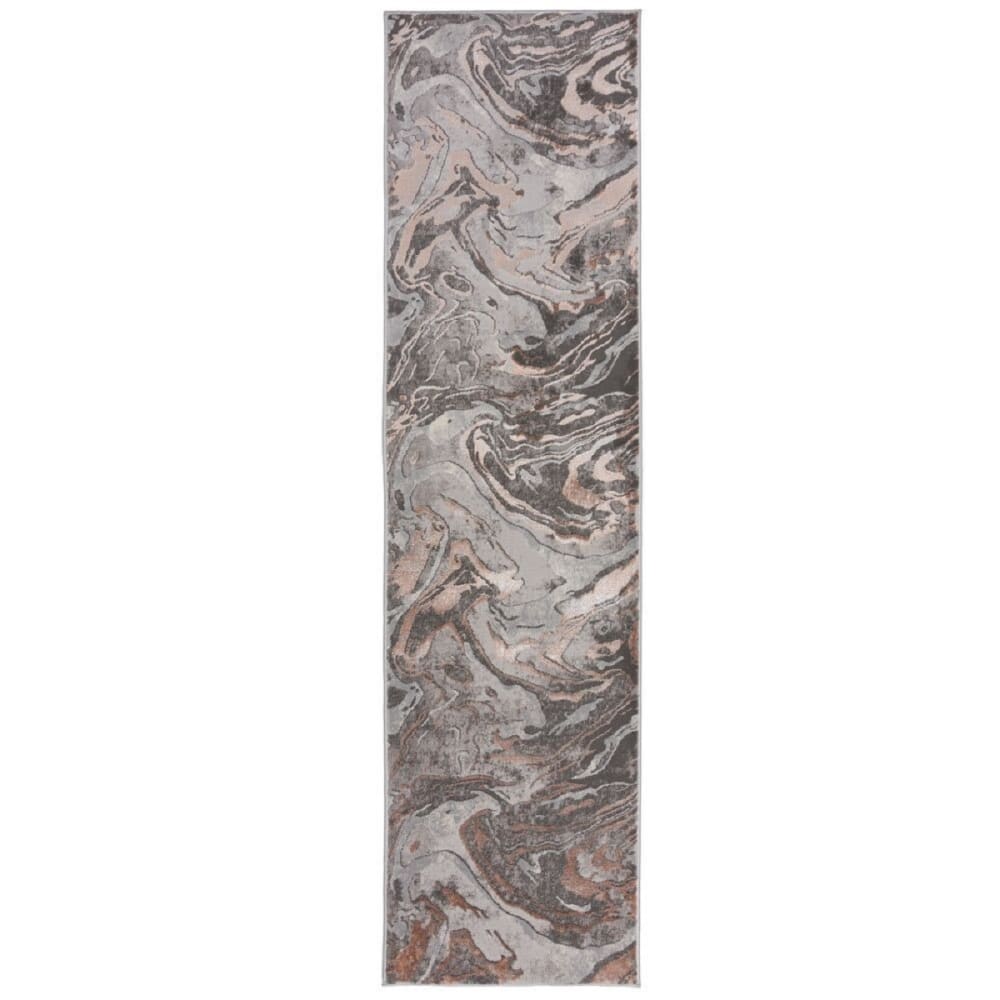 Novatrend Moderner flachgewebter Teppich 80x300 cm style classic chic Rosa Pes - Polyester