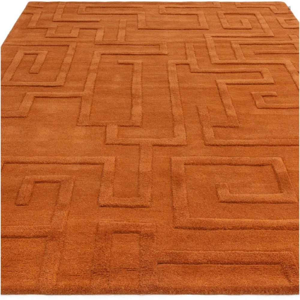 Tapis de salon en laine orange 120x170 cm - Maisons du Monde