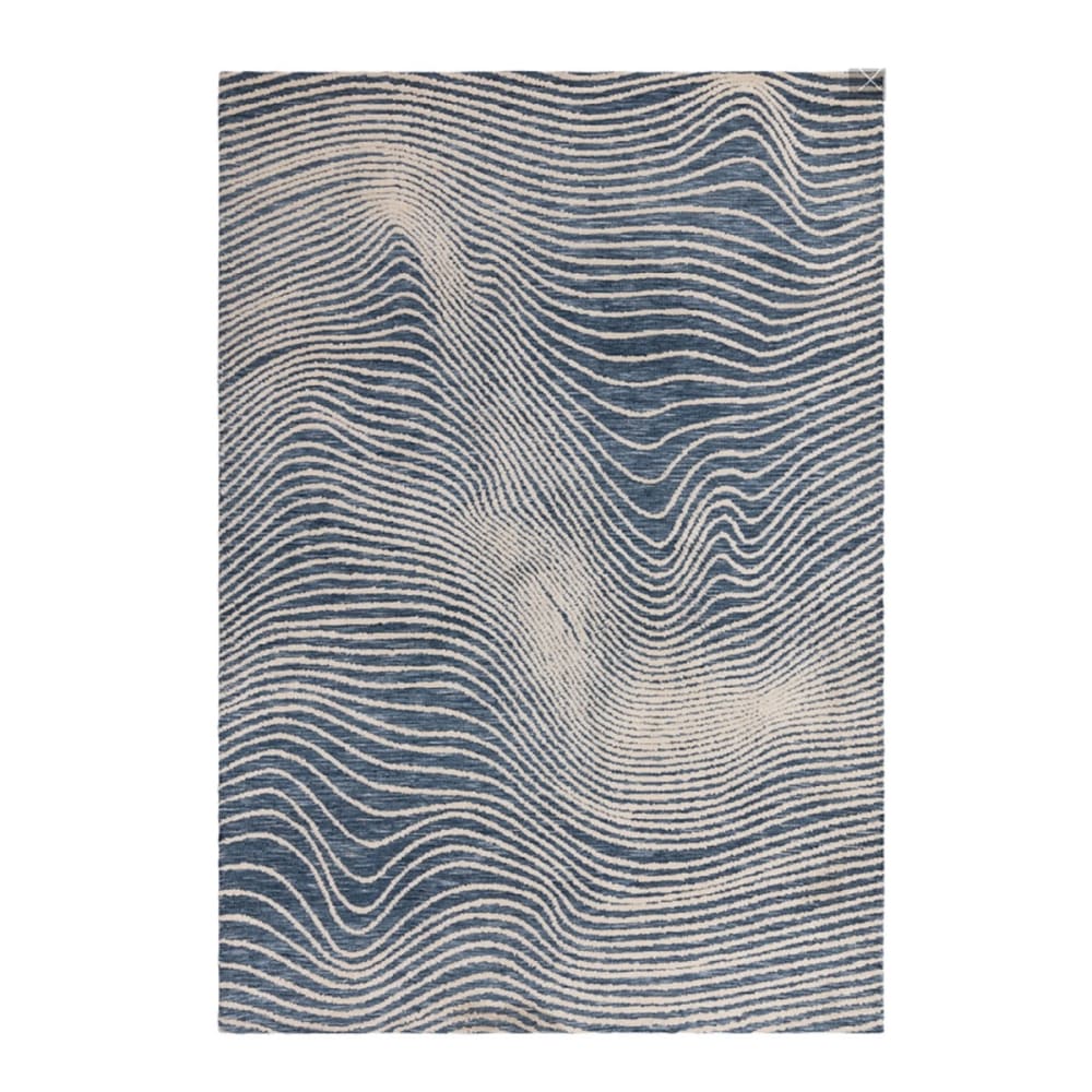 Tapis de salon moderne bleu 120x170 cm
