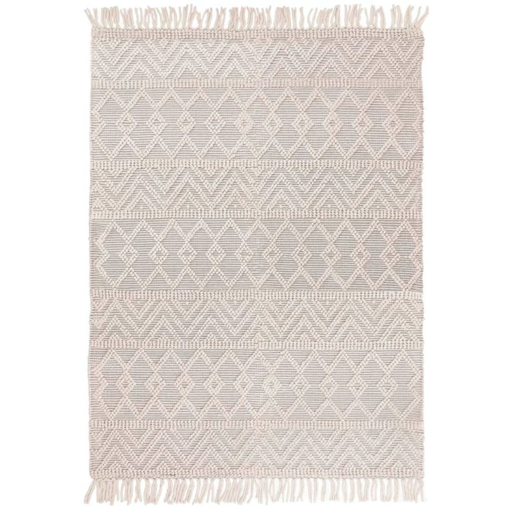 Tapis de salon en laine gris 120x170 cm