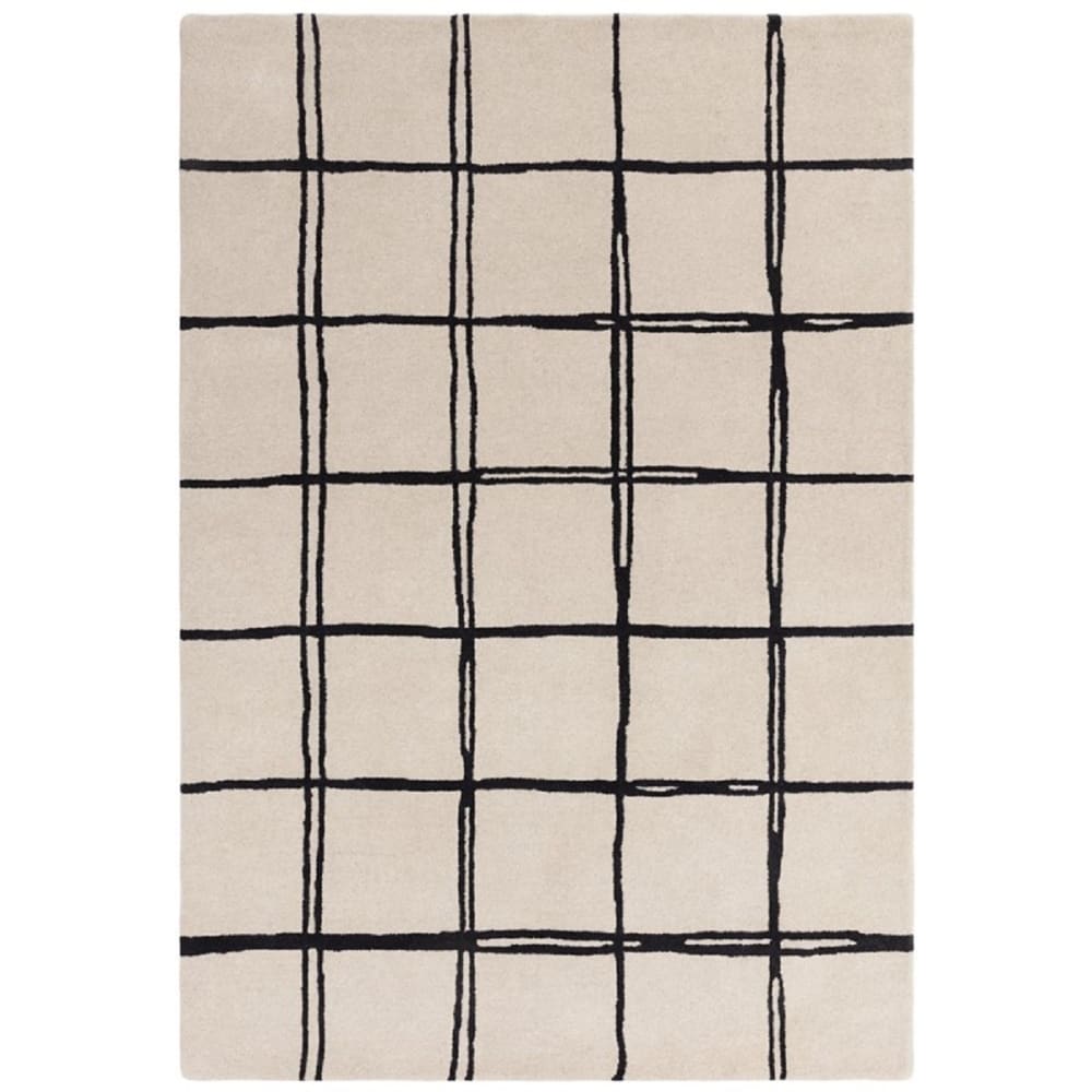 Tapis de salon en laine blanc 160x230 cm