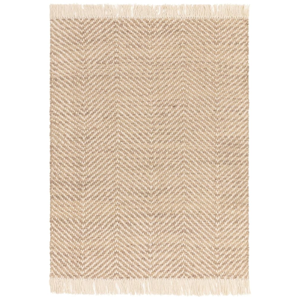 Tapis de salon en jute beige 160x230 cm