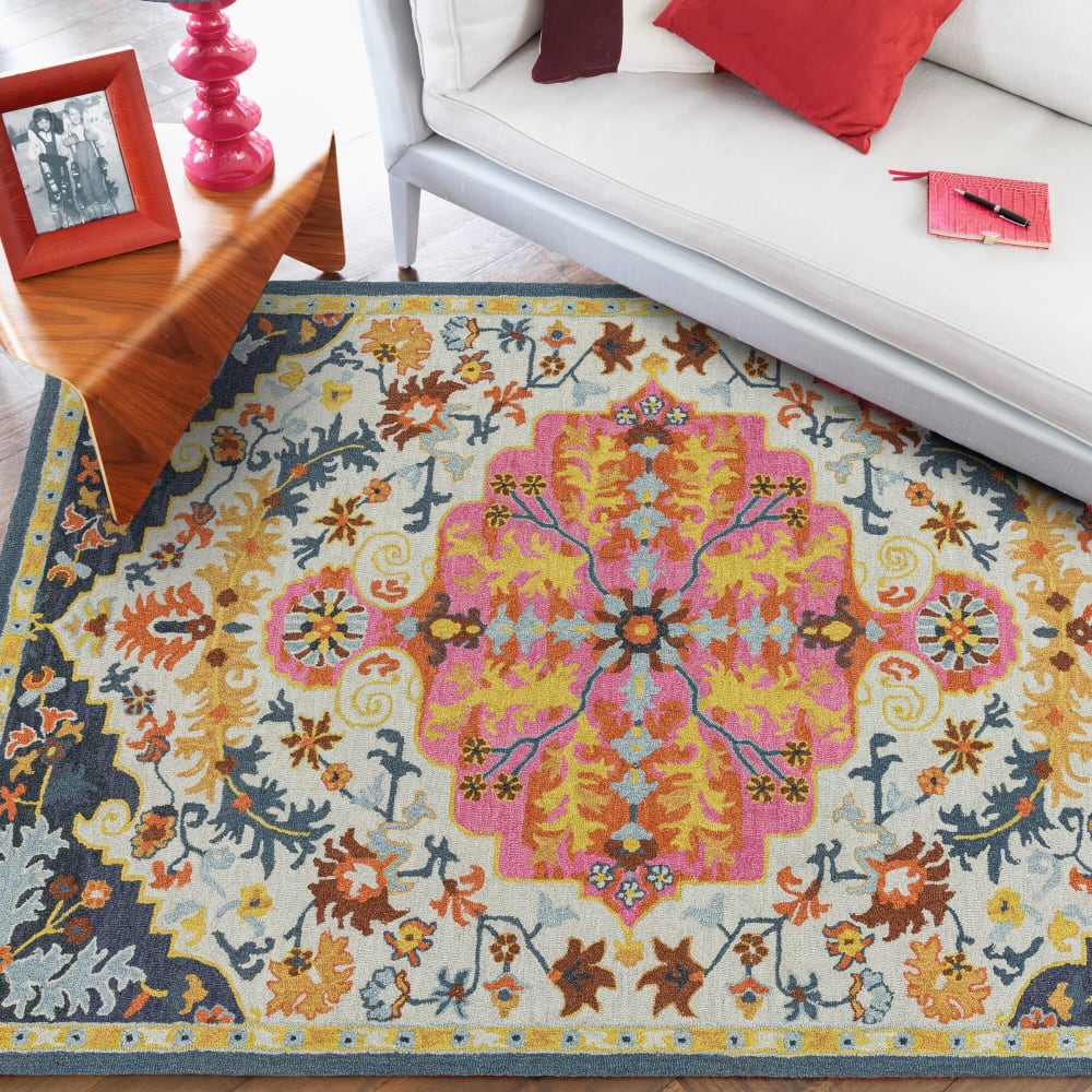 Novatrend Klassischer Teppich aus Wolle 120x170 cm style classic chic Mehrfarbig Wolle