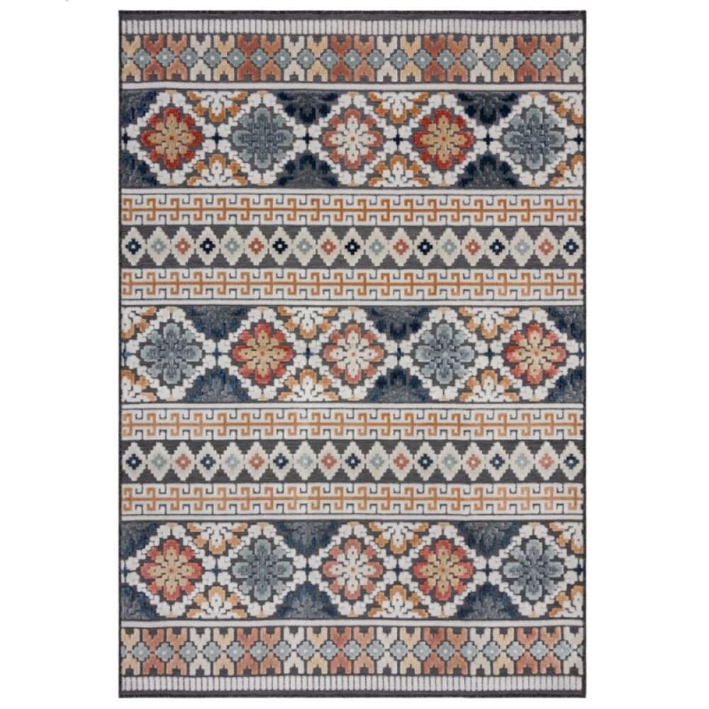 Tapis de salon intérieur extérieur multicolore 120x170 cm
