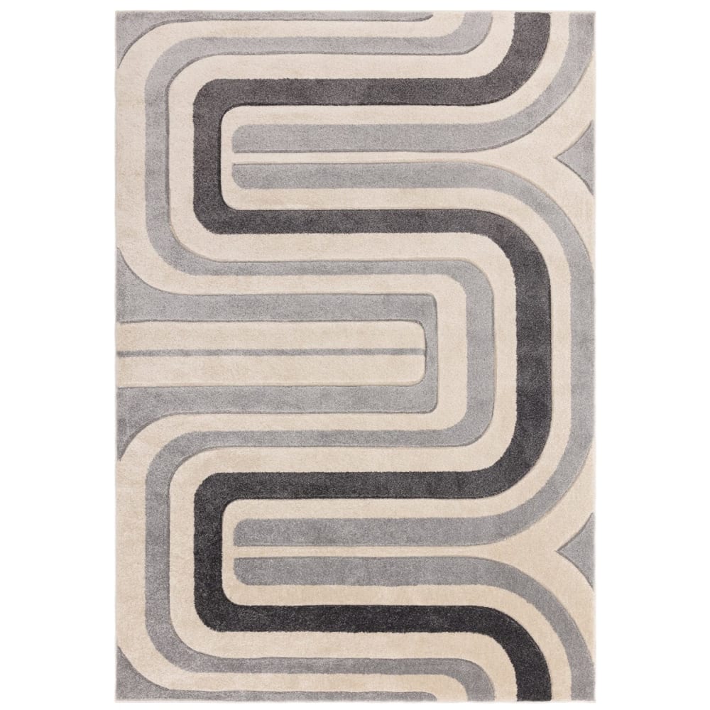 Tapis de salon vintage gris 120x170 cm