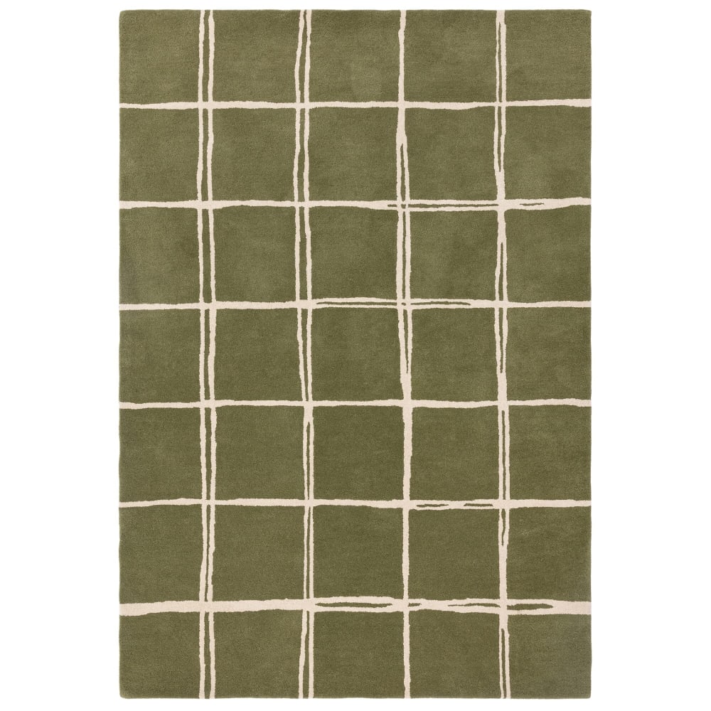 Tapis de salon en laine vert 120x170 cm - Maisons du Monde