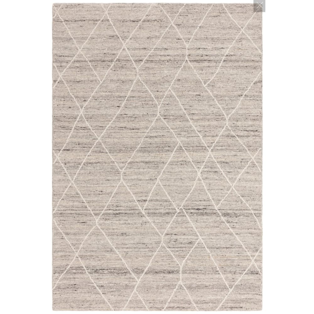 Tapis de salon en laine beige foncé 120x170 cm