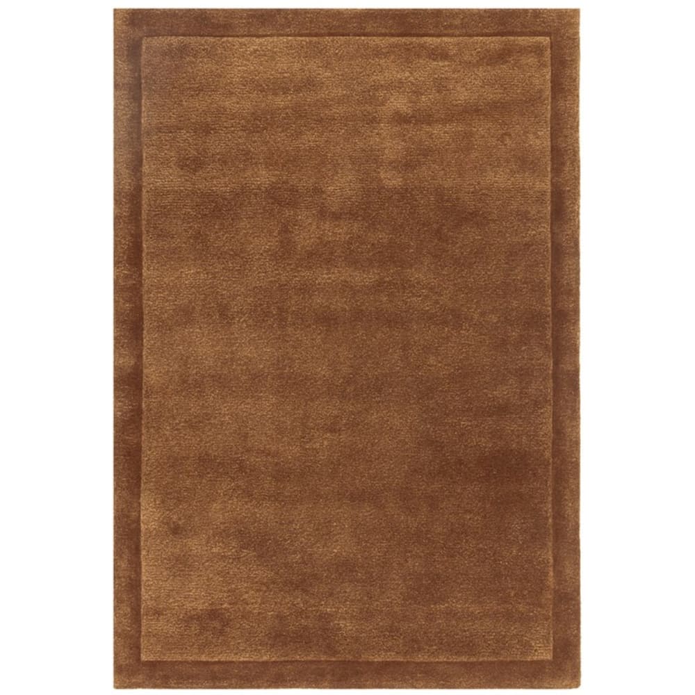Tapis de salon en laine orange 120x170 cm