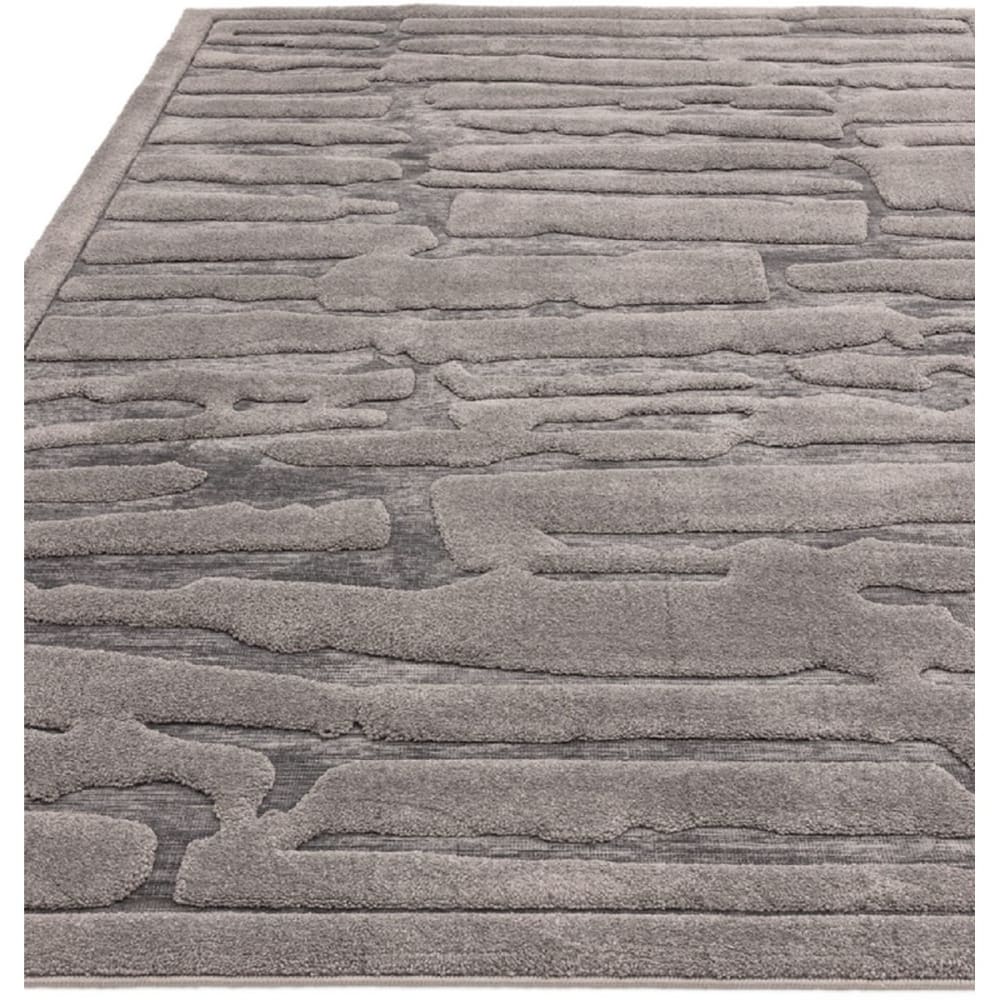 Tapis de salon en polyester gris anthracite 120x170 cm — vue 3