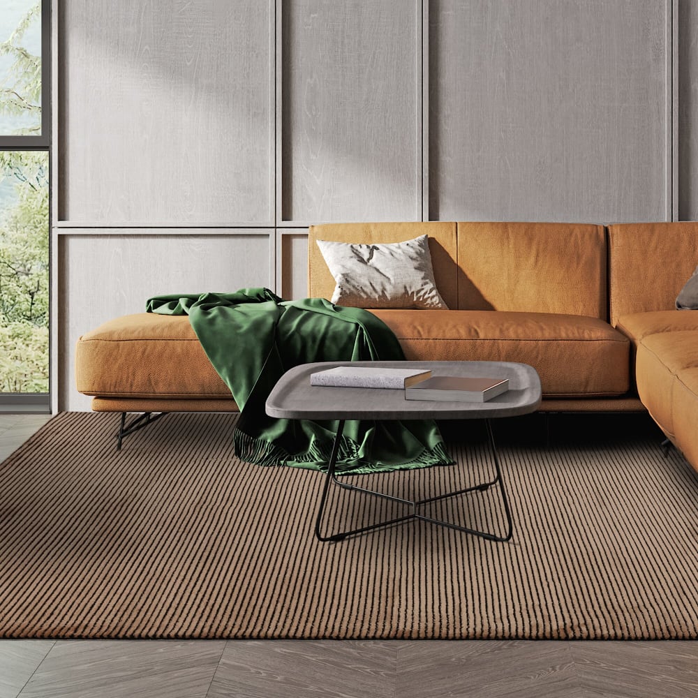 Novatrend Moderner Design-Teppich 120x170 cm style classic chic orange Pes - Polyester