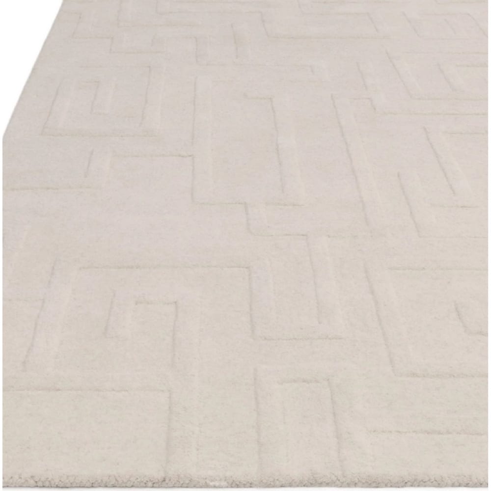 Tapis de salon en laine blanc cassé 120x170 cm - Maisons du Monde
