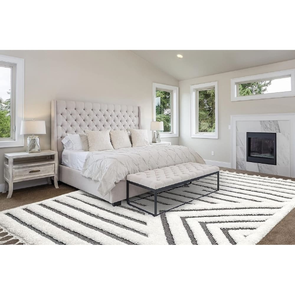 Tapis de salon moderne beige 120x170 cm - Maisons du Monde