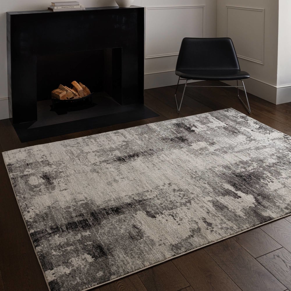 Novatrend Moderner Wohnzimmerteppich, flach gewebt 160x230 cm style classic chic Grau Pes - Polyester