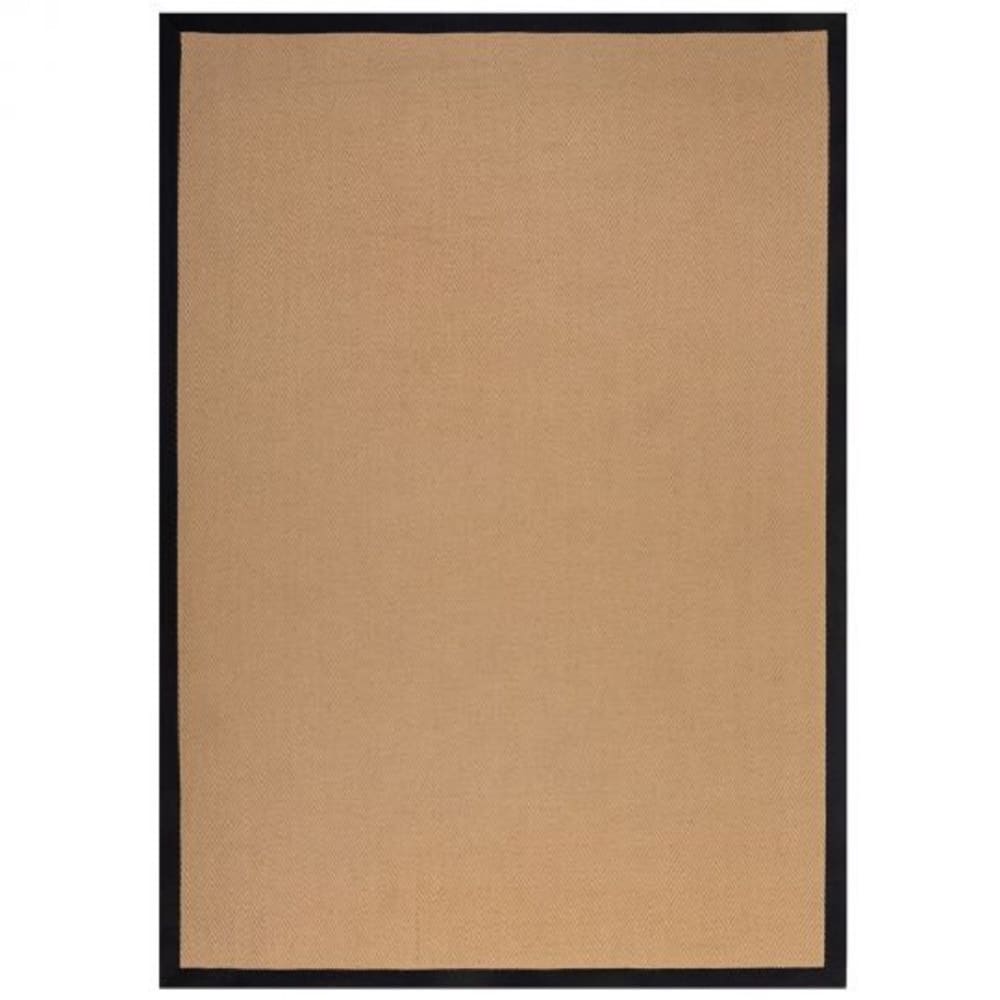 Tapis de salon en jute noir 160x230 cm