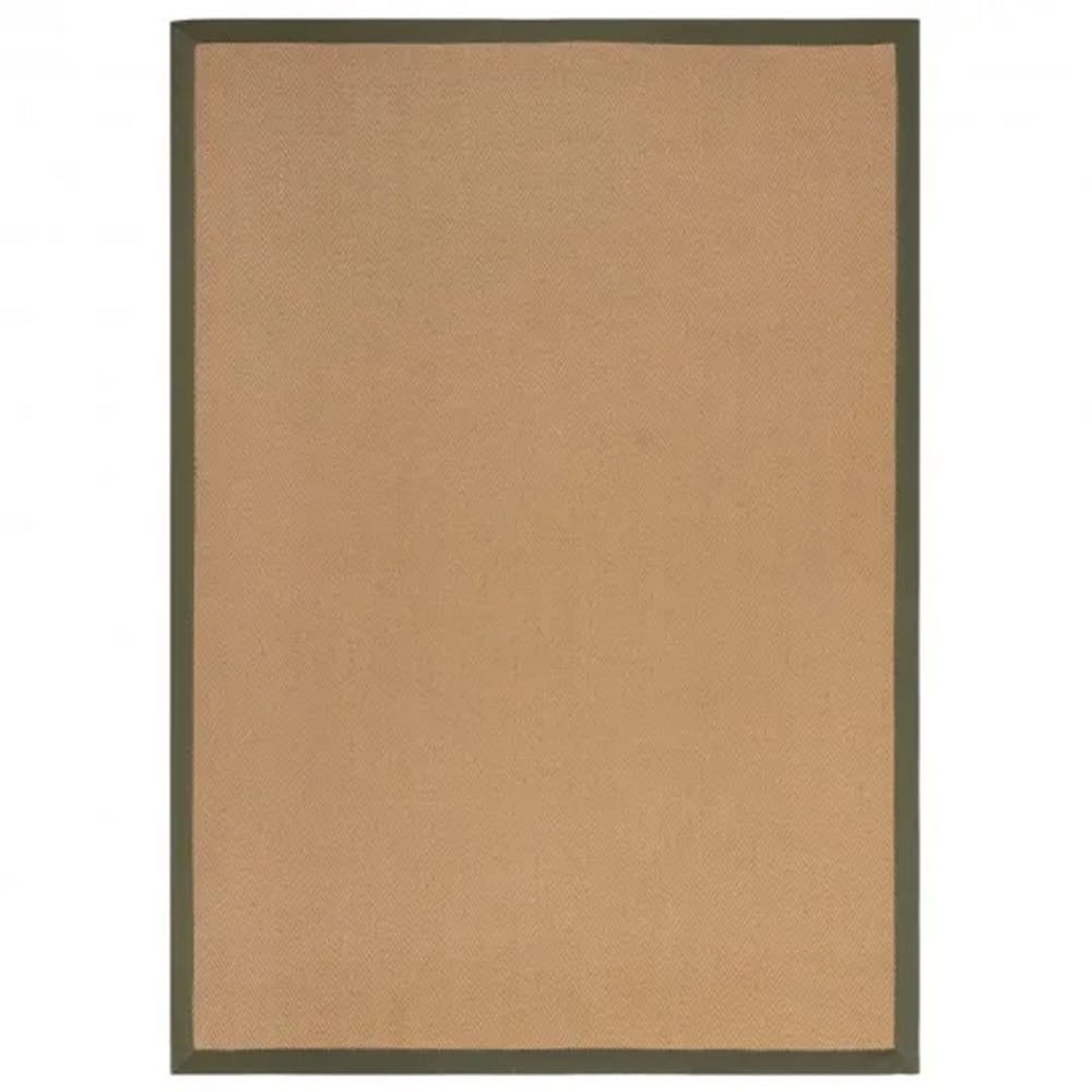 Tapis de salon en jute vert kaki 160x230 cm