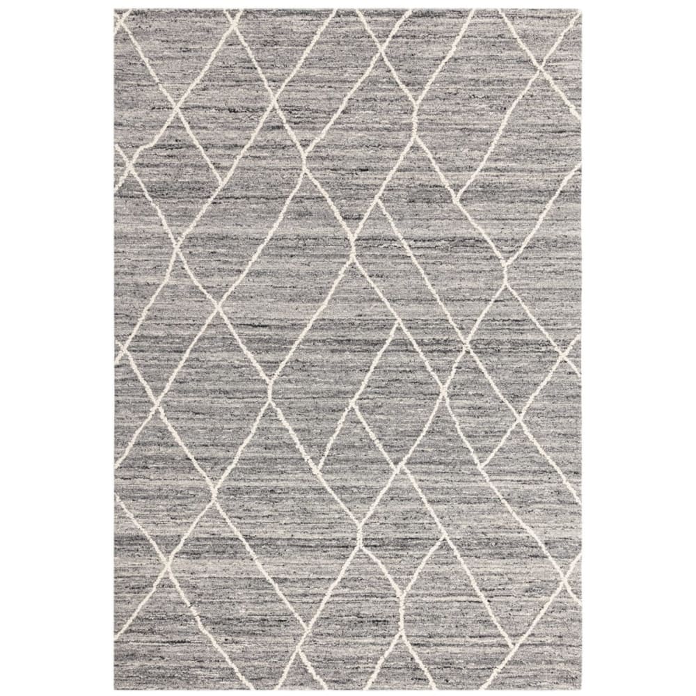 Tapis de salon en laine gris 120x170 cm