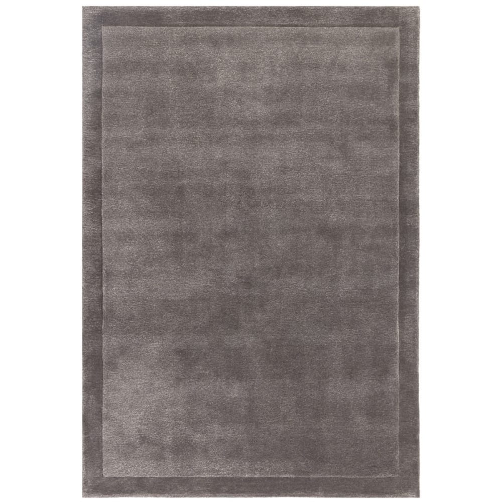 Tapis de salon en laine gris anthracite 120x170 cm