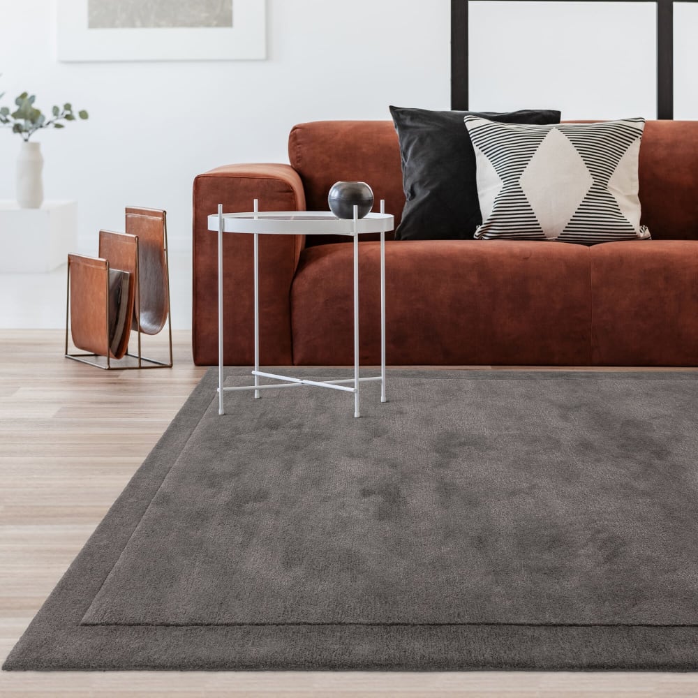 Novatrend Moderner Teppich aus Wolle und Viskose 200x290 cm style classic chic Grau Wolle