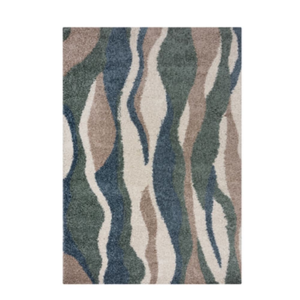 Tapis de salon moderne bleu 120x170 cm