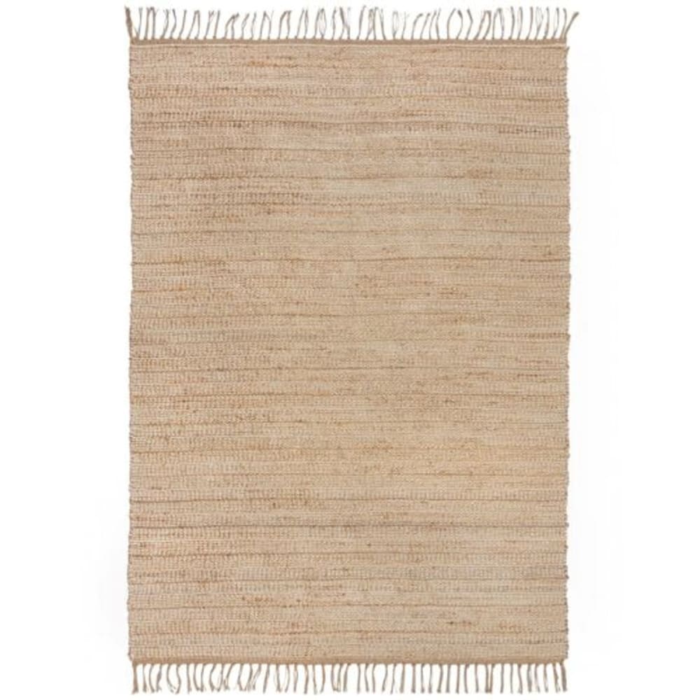 Tapis moderne en jute beige 120x170 cm