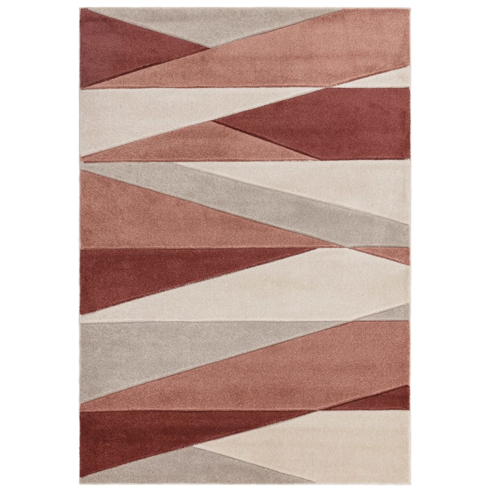 Tapis de salon moderne rouge 120x170 cm