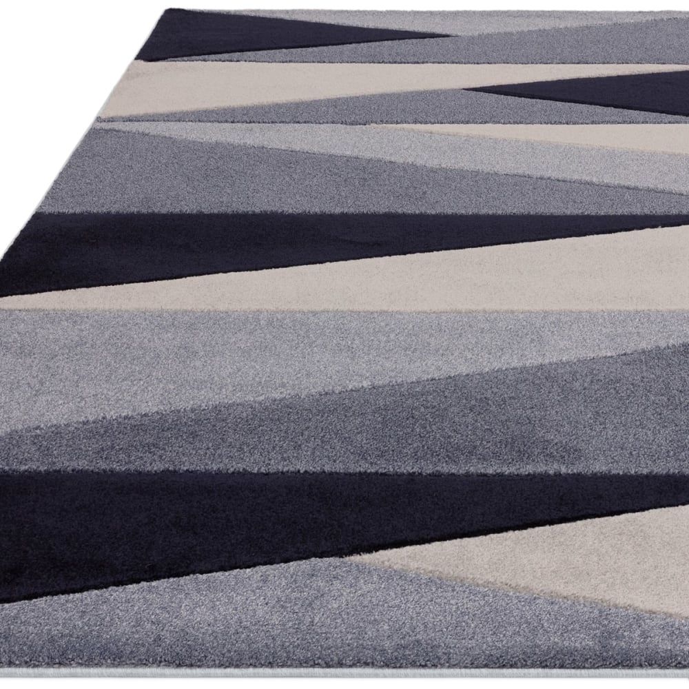 Tapis de salon moderne bleu 120x170 cm - Maisons du Monde