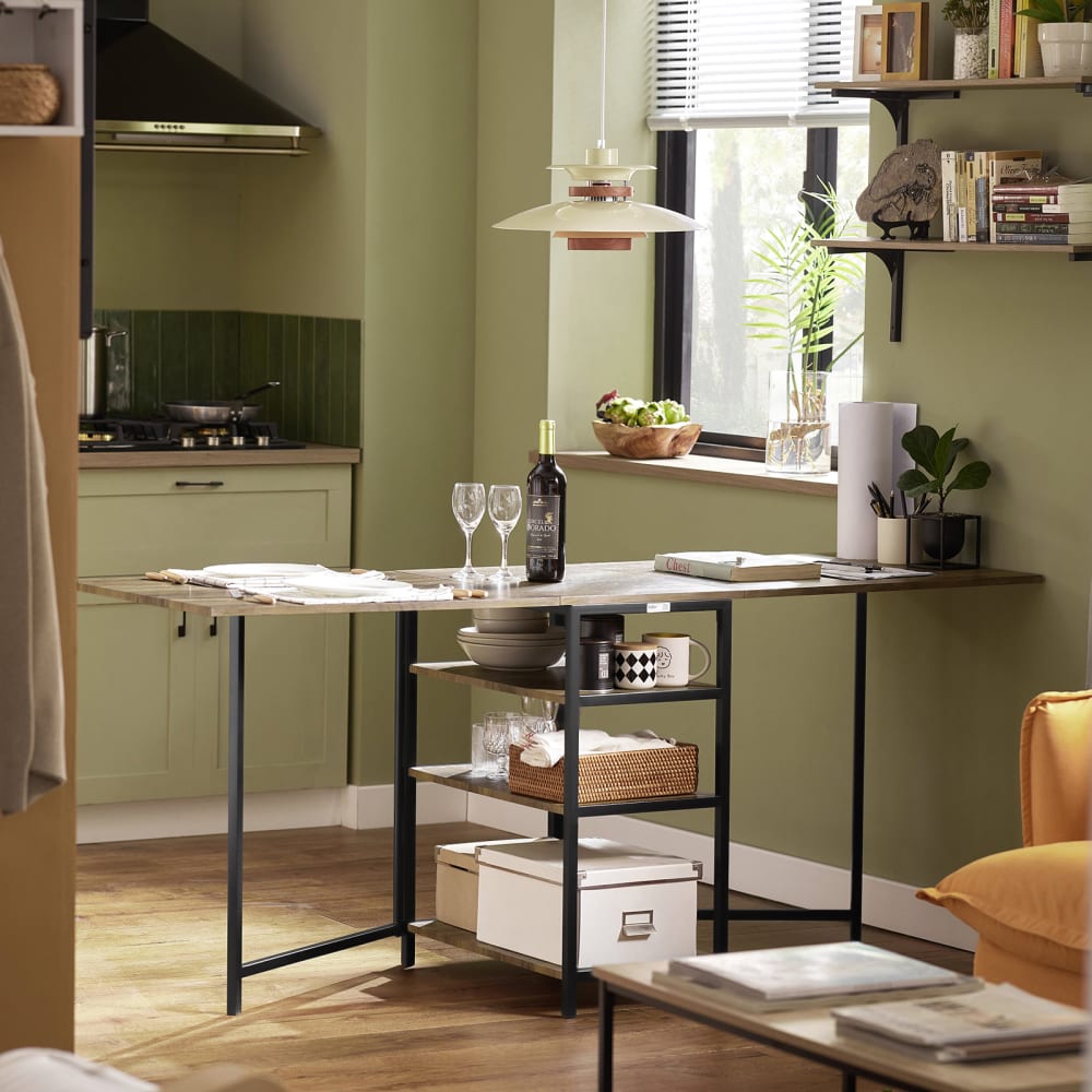 Table pliante à cadre en métal noir - Maisons du Monde