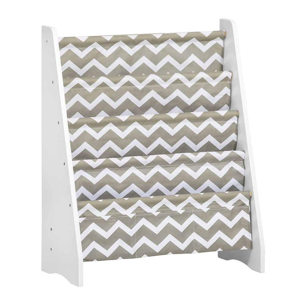 Bibliothèque enfant effet bois gris