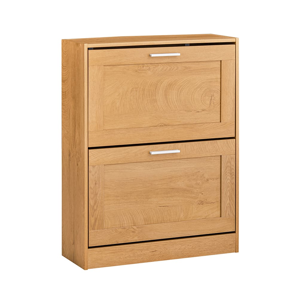 SoBuy Schuhkipper mit 2 Klappen MDF PB Natur Beige Holz