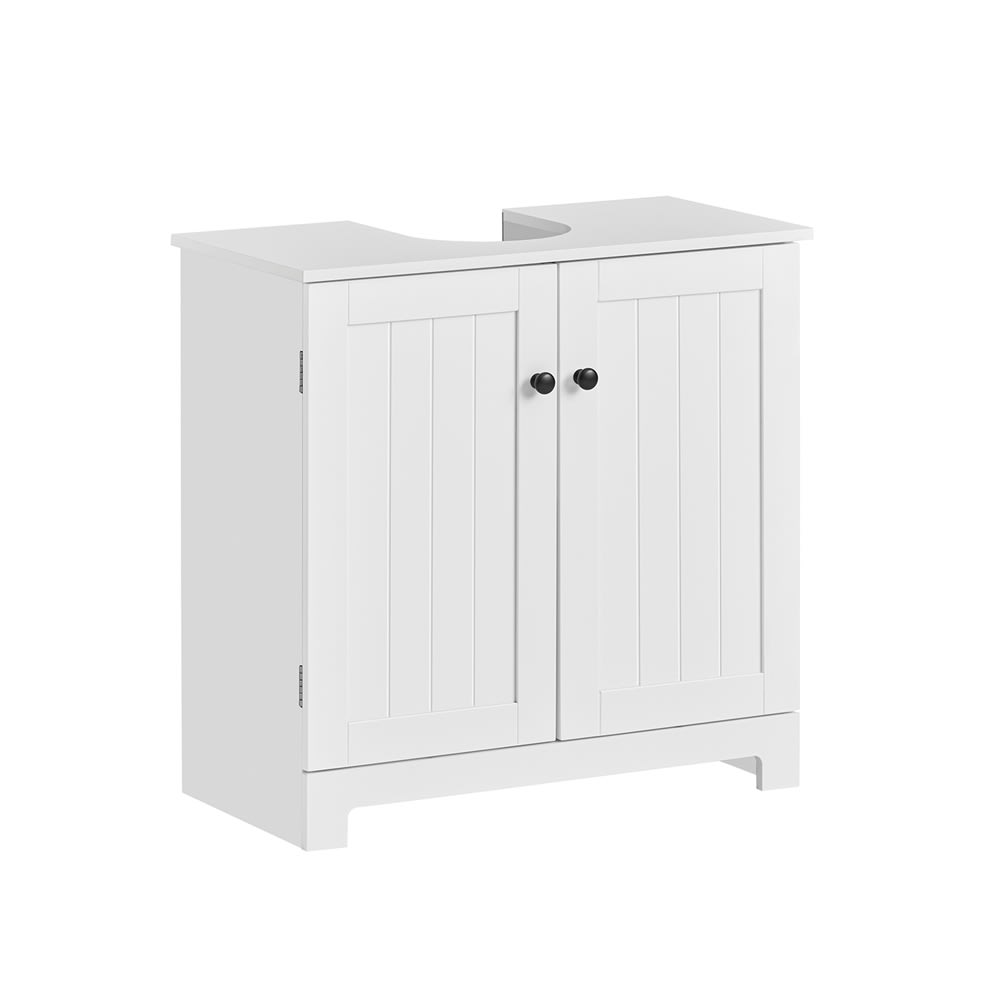 Waschbeckenunterschrank Mit 2 FäChern MDF Weiß