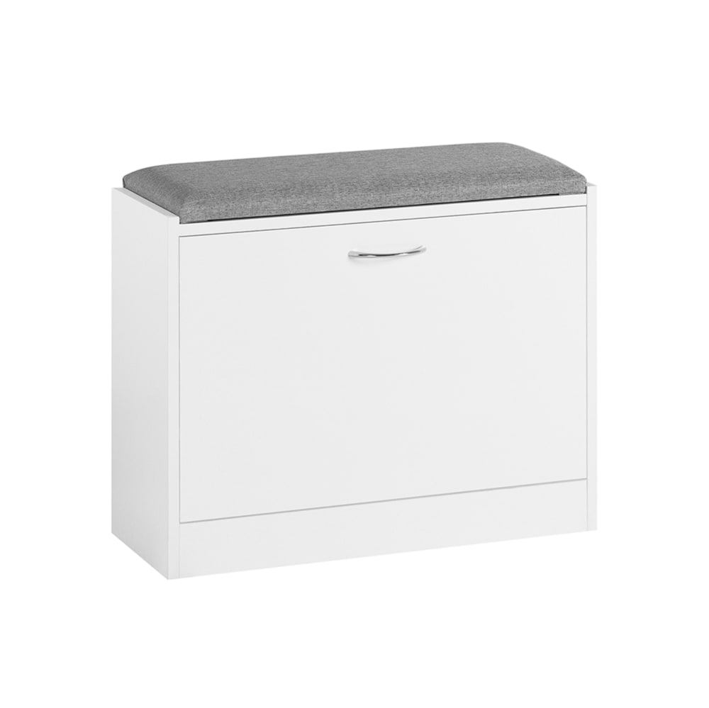 Armoire à chaussures 1 abattant effet bois blanc