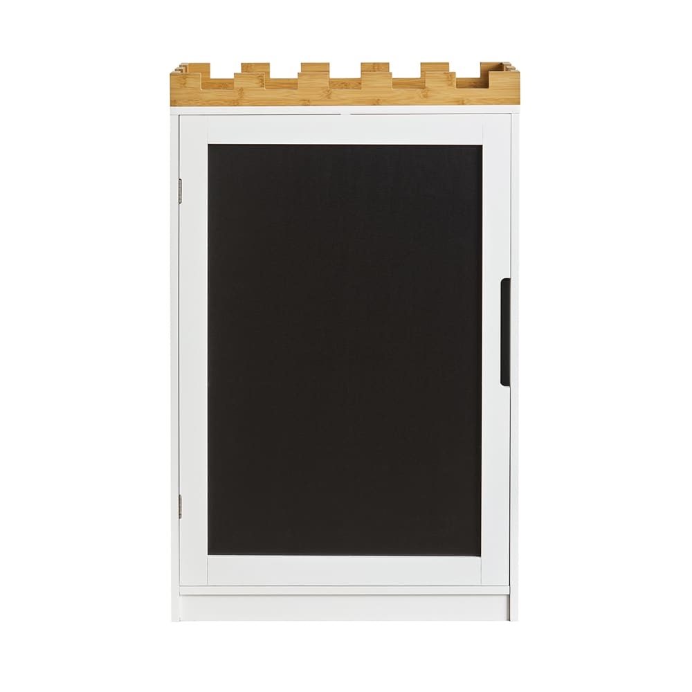 Commode pour enfants avec tableau noir effect bois blanc