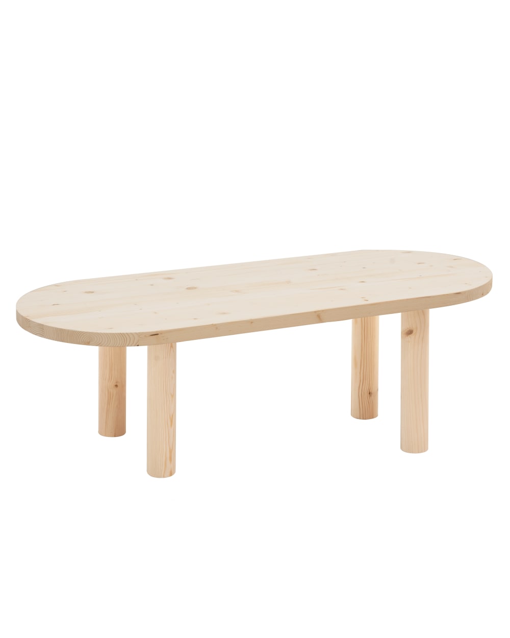 Table basse en bois naturel 120x40cm