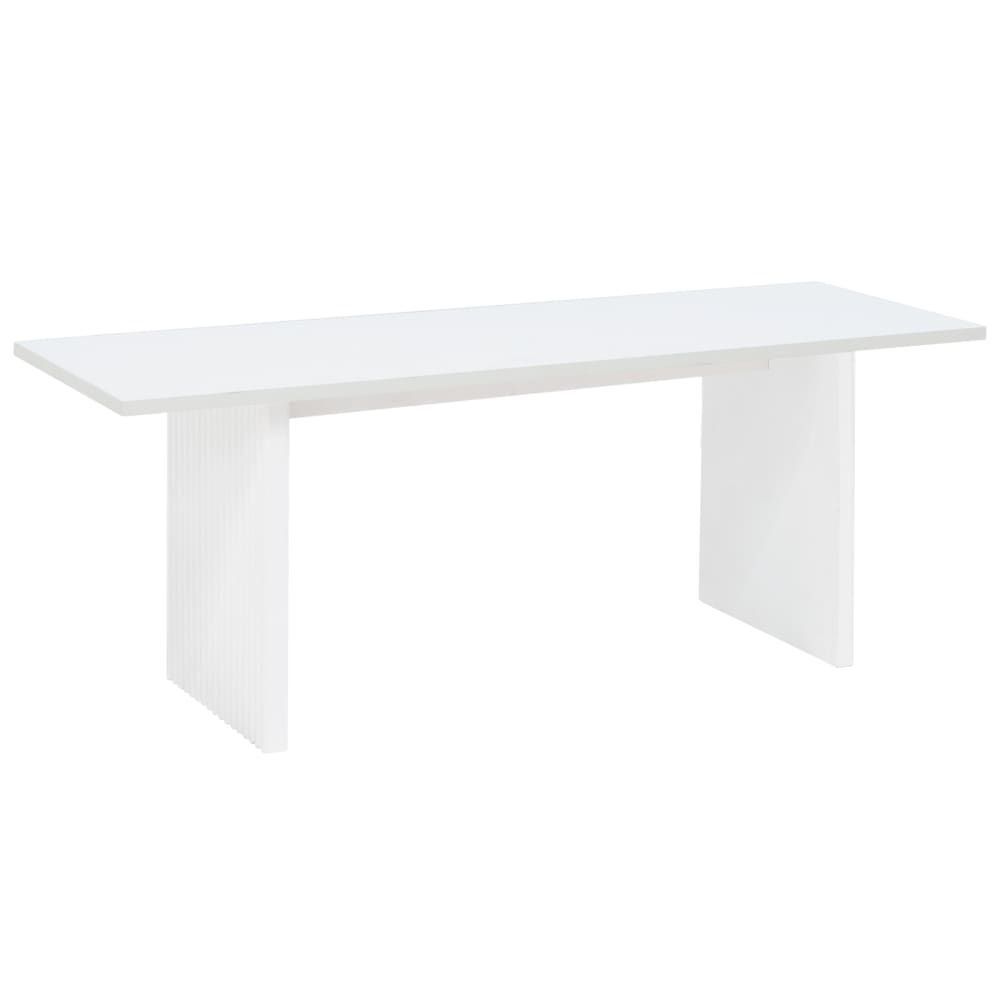 Table basse en bois de sapin blanc 120x45cm