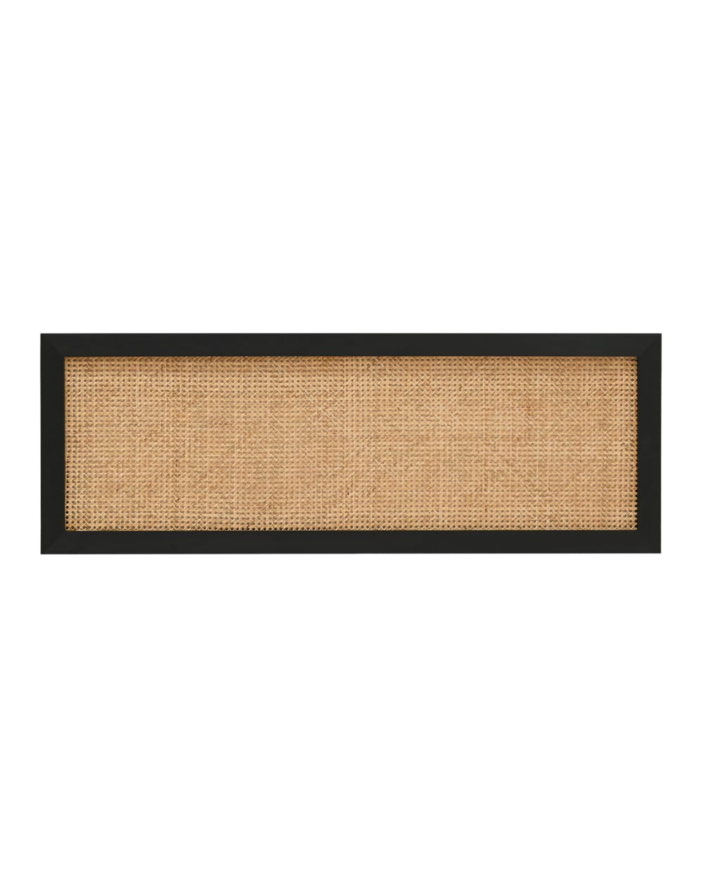 Tête de lit en bois de pin et cannage couleur noir 180x60cm
