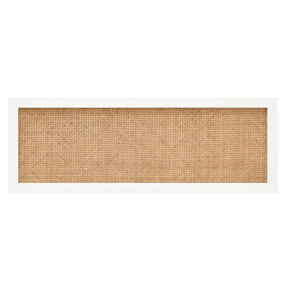 Tête de lit en bois de pin et cannage couleur blanche 140x60cm