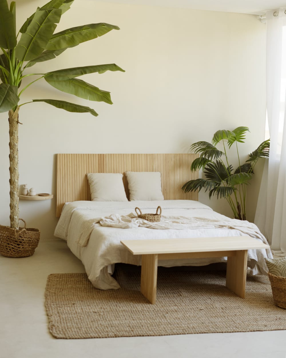 Tête de lit en bois de pin marron 120x60cm