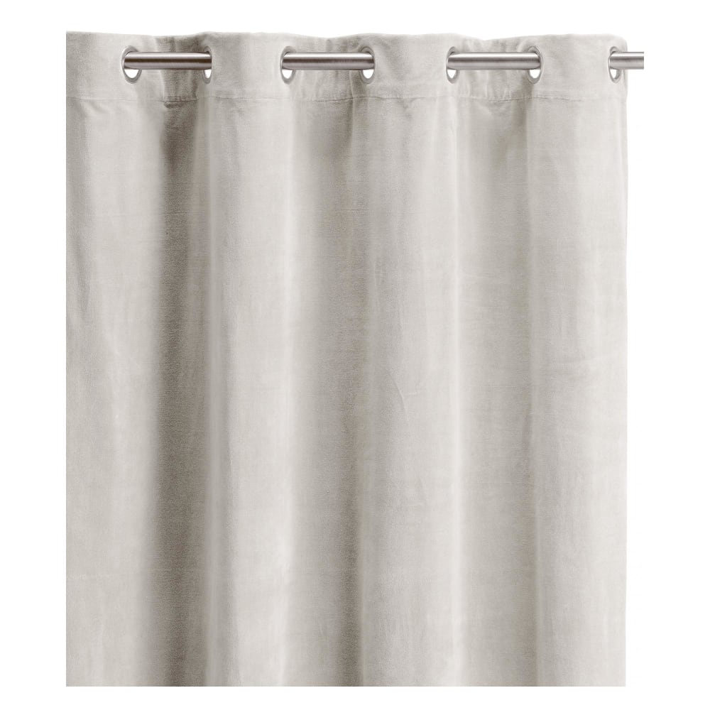 Rideau uni  en coton grege 140 x 280 cm