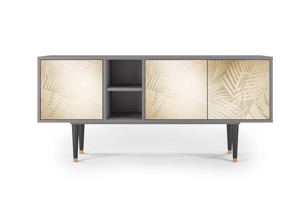 Meuble TV  sable 3 tiroirs L 150 cm