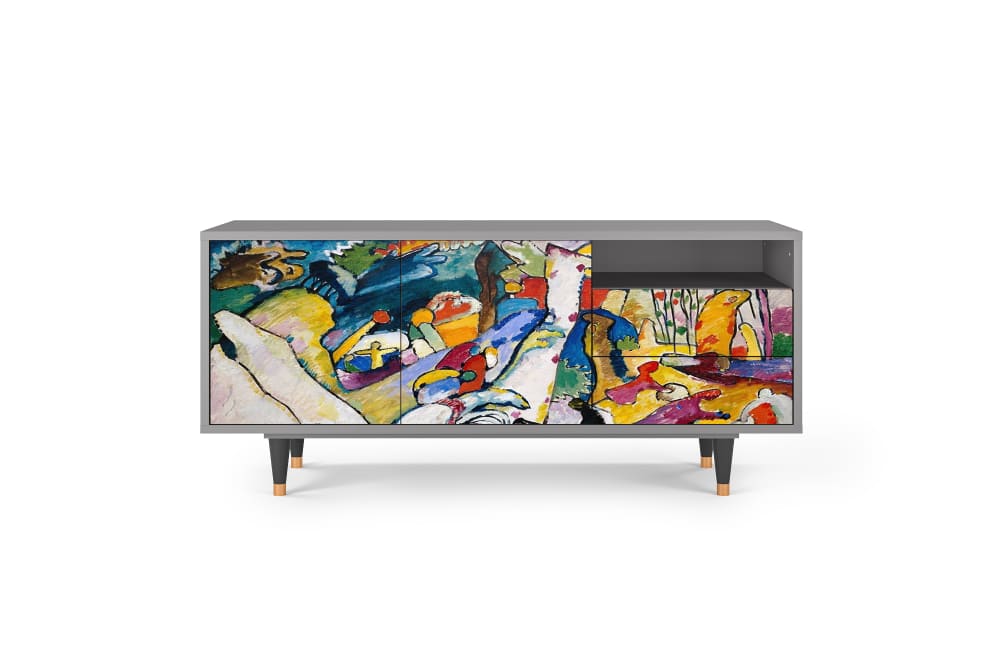 Meuble TV  multicolore 2 tiroirs et 2 portes L 125 cm