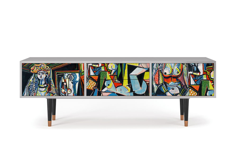 Meuble TV  multicolore 2 tiroirs et 2 portes L 170 cm