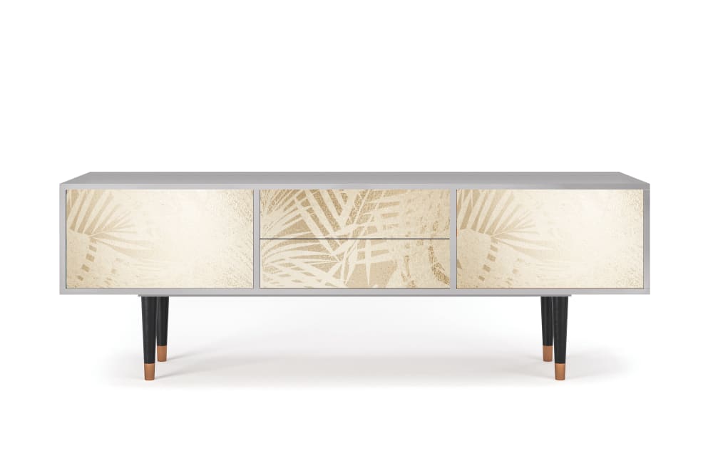 Meuble TV  sable 2 tiroirs et 2 portes L 170 cm